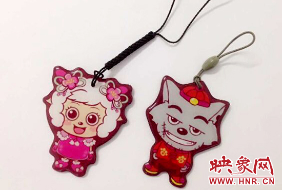 兒童節(jié)紀(jì)念卡以灰太狼和美羊羊?yàn)橹黝}人物。