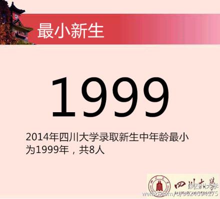 2014川大新生花邊數(shù)據(jù)。 圖據(jù)四川大學(xué)官方微博