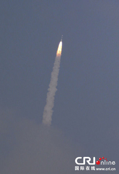 11月5日，在印度斯里赫里戈達(dá)島，極地衛(wèi)星運(yùn)載火箭（PSLV-C25）攜帶印度首枚火星探測(cè)器“曼加里