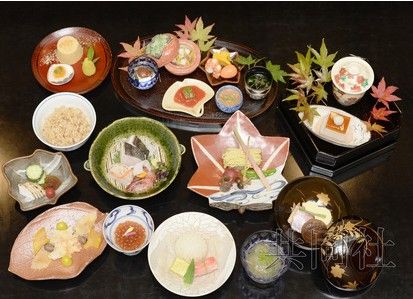 圖為東京銀座的和食餐廳推出的菜肴。