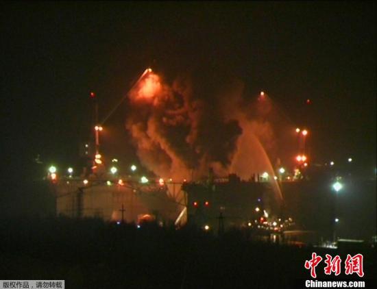 資料圖：2011年12月29日晚間，俄羅斯摩爾曼斯克州一艘名為“葉卡捷琳堡”號(hào)的核潛艇起火。