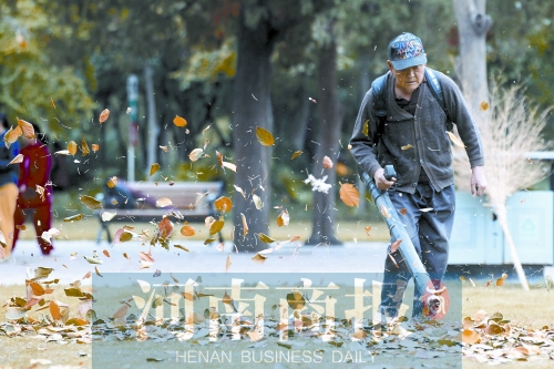秋風(fēng)吹過，落葉滿地