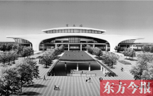 商合杭高鐵商丘站效果圖，暢想一下未來的俏模樣吧 資料圖片