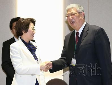 3月15日下午，日本防災(zāi)擔(dān)當(dāng)相山谷惠理子與中國民政部長李立國（右）會(huì)談。