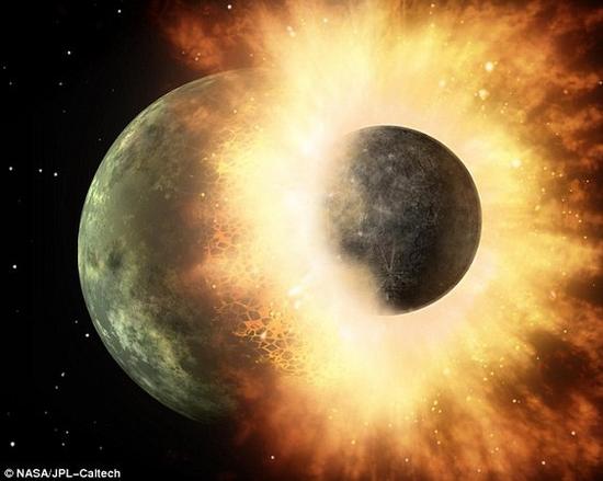 資料圖片：科學(xué)家說(shuō)，45億年前跟忒伊亞行星的一場(chǎng)相撞，把水資源帶到了地球。