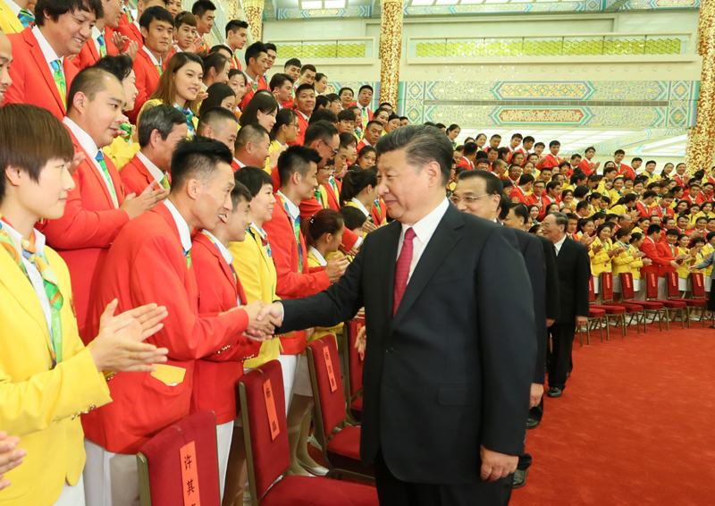 習(xí)近平會(huì)見(jiàn)第31屆奧運(yùn)會(huì)中國(guó)體育代表團(tuán)