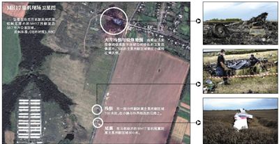 馬航MH17客機殘骸照片顯示，其機身上有許多細小孔洞。多名專家分析稱，這些孔洞或是飛機被導(dǎo)彈爆炸后飛散的彈片擊中所致。