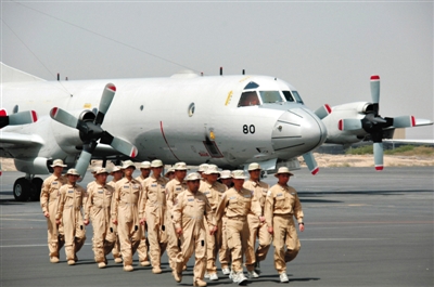 吉布提機(jī)場，日本海上自衛(wèi)隊(duì)的兩架P-3C飛機(jī)抵達(dá)，在亞丁灣執(zhí)行反海盜任務(wù)。