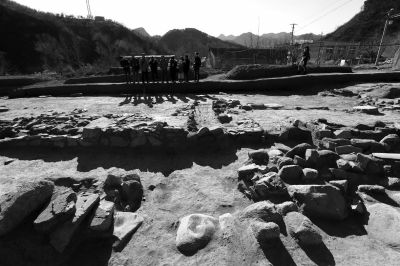 遼代鐵匠們的居住遺址。京華時報記者王海欣攝