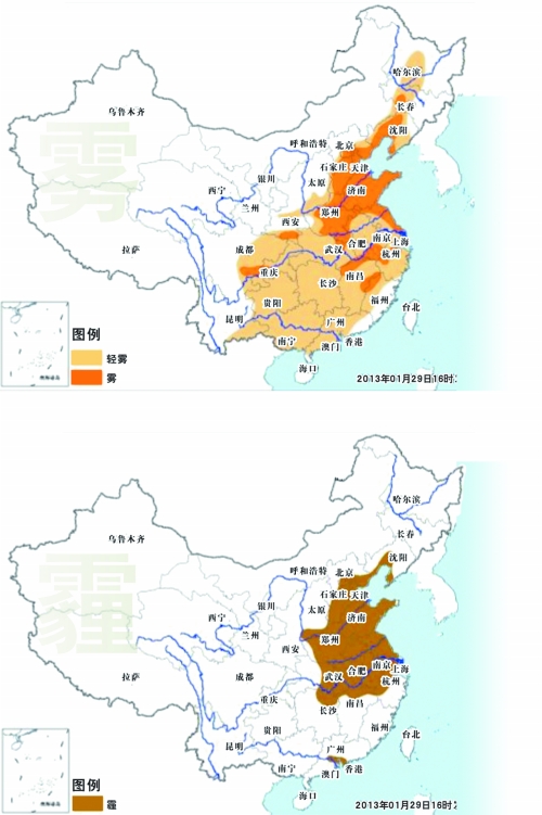 北京、天津、石家莊等屬嚴(yán)重污染，鄭州、武漢等屬重度污染